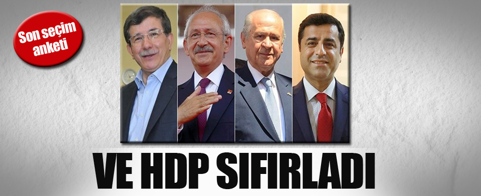 Son seçim anketinde HDP sıfırlandı