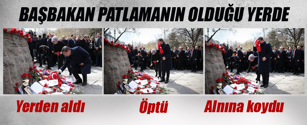 Başbakan Davutoğlu olay yerinde