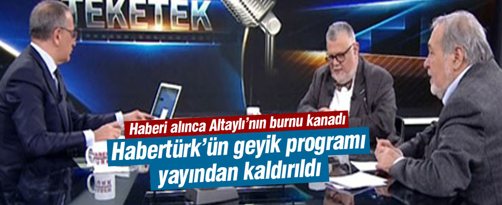 Fatih Altaylı'nın programı Teke Tek yayından kaldırıldı