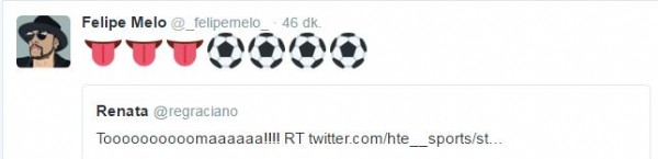 Felipe Melo'dan olay tweet!