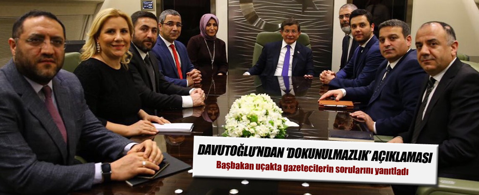 Davutoğlu'ndan 'dokunulmazlık' açıklaması