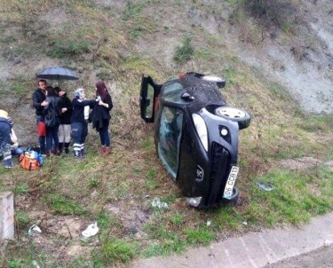 Otomobil Takla Attı Açıklaması 5 Yaralı