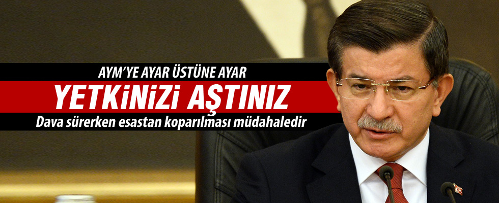 Başbakan Davutoğlu'ndan AYM kararına tepki