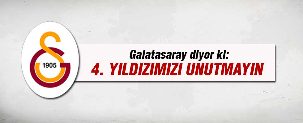 Galatasaray'dan 4. yıldız göndermesi