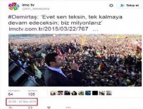 Kalabalık toplayamayan Demirtaş arşive el attı