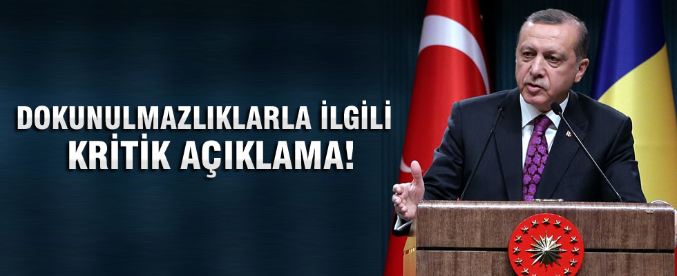 Cumhurbaşkanı Erdoğan'dan dokunulmazlıklarla ilgili kritik açıklama