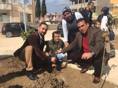 Reyhanlı'da Down Sendromlu Öğrenciler Fidan Dikti