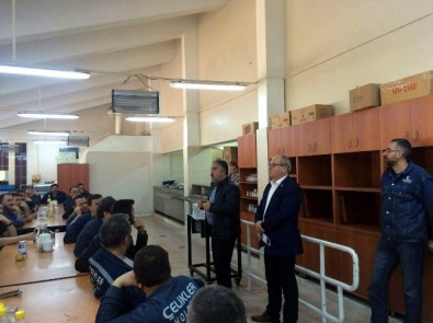 Tes-İş Sendikası Seyitömer Termik Santrali'nde İşçilerle Buluştu