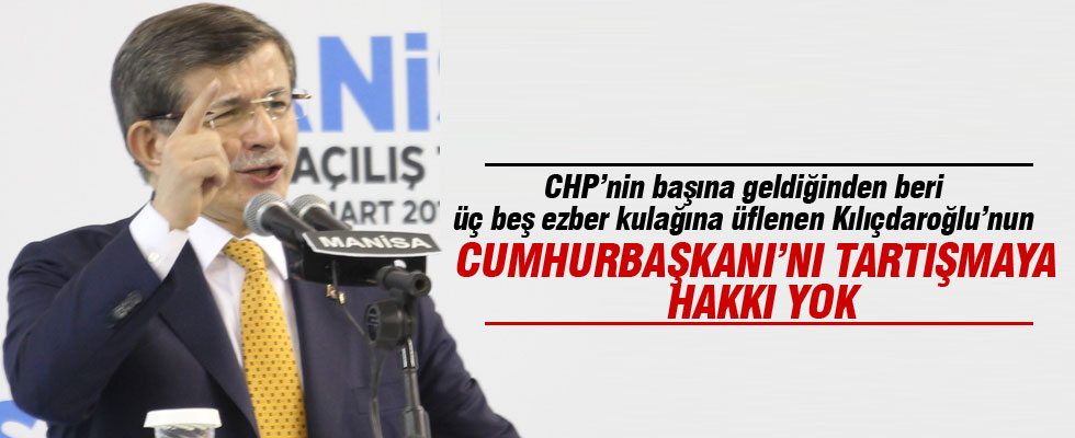Başbakan Davutoğlu Manisa'da konuştu