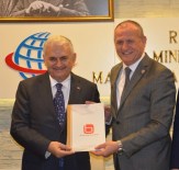 ÖZLÜK HAKLARI - Başkanlar Birliği, Bakan Binali Yıldırım'ı Ziyaret Etti