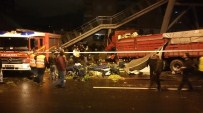 SEBZE YÜKLÜ KAMYON - Başkent'te Kamyon Üst Geçide Çarptı Açıklaması 1 Ölü, 1 Yaralı