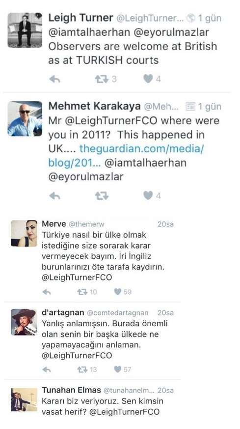 İngiliz konsolosa Türkçe ve İngilizce tepki yağdı