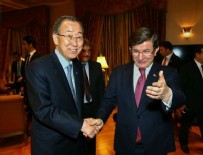 BAN KI MUN - Davutoğlu Ban Ki-moon ile görüştü