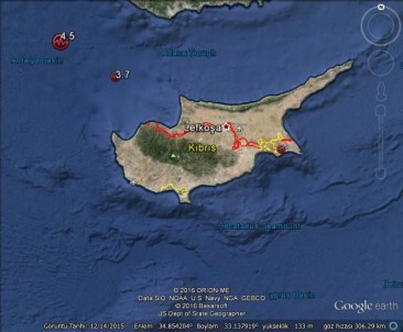 Kıbrıs'ta Bir Günde 3 Deprem