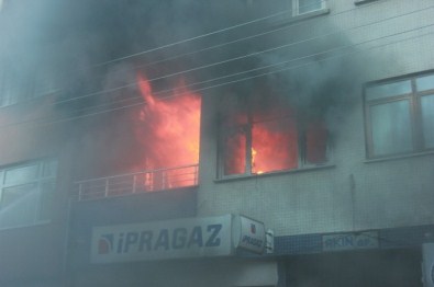 Bafra'da Ev Yangını
