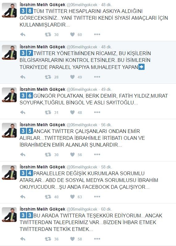 Melih Gökçek'ten Twitter'a tarihi çağrı