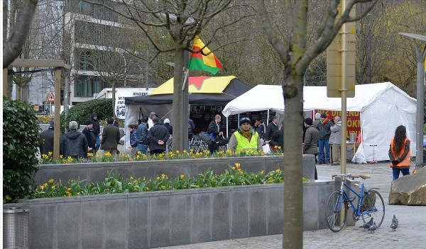 Brüksel'de terör örgütü PKK'nın çadırı kaldırıldı
