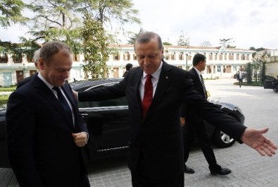 Cumhurbaşkanı Erdoğan, AB Konseyi Başkanı Tusk'ı Kabul Etti