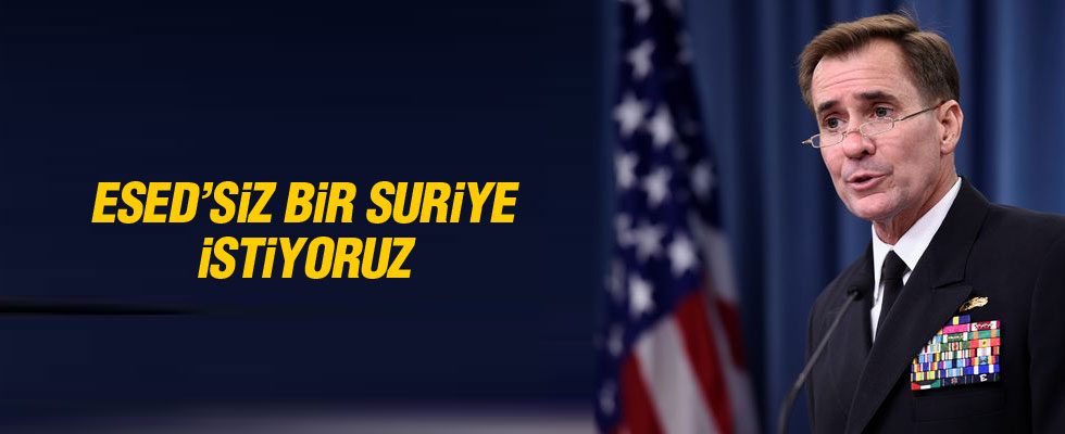ABD: Esed'siz bir Suriye istiyoruz