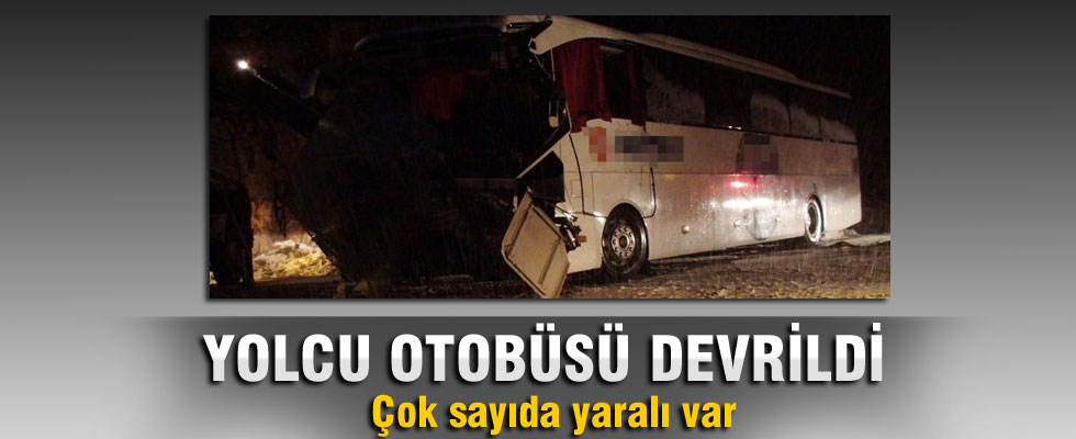 Antalya'da yolcu otobüsü devrildi: 10 yaralı