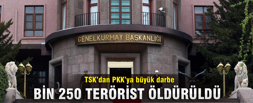 Kırsal'daki operasyonda bin 250 PKK'lı öldürüldü