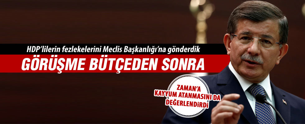 Davutoğlu'dan fezleke açıklaması