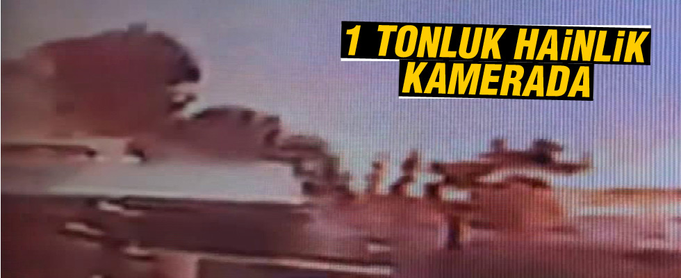 Nusaybin'deki bomba yüklü aracın patlama anı güvenlik kamerasında