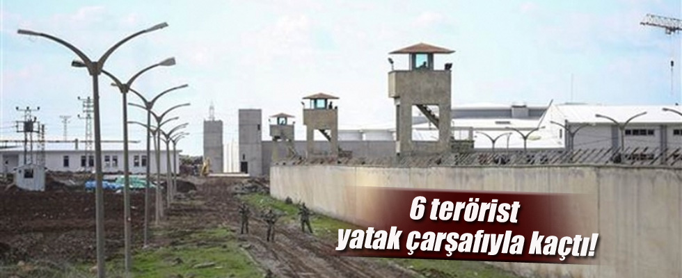 6 PKK'lı cezaevinden çarşafla firar etti