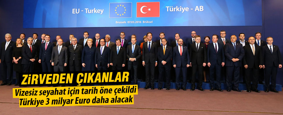 AB - Türkiye zirvesinden anlaşma çıktı