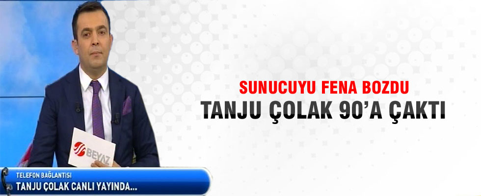 Tanju Çolak sunucuyu canlı yayında fena bozdu