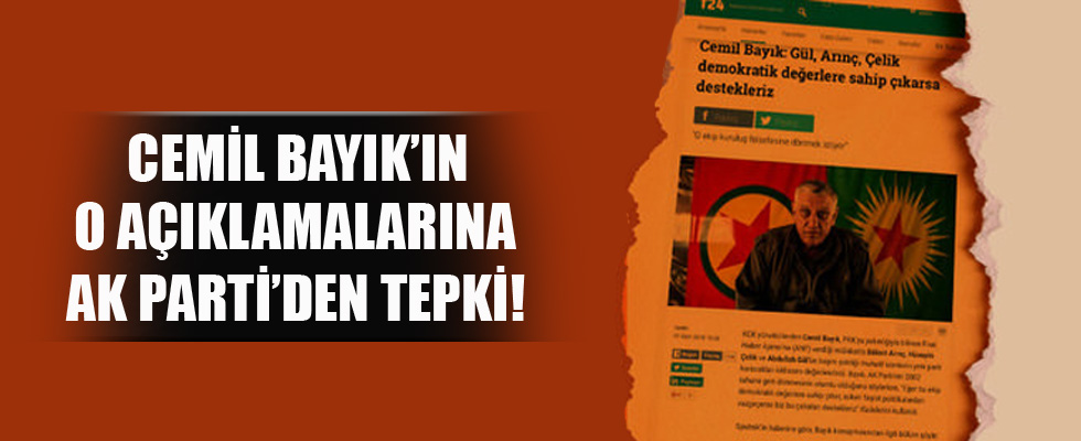 Cemil Bayık'ın açıklamalarına AK Parti'den tepki