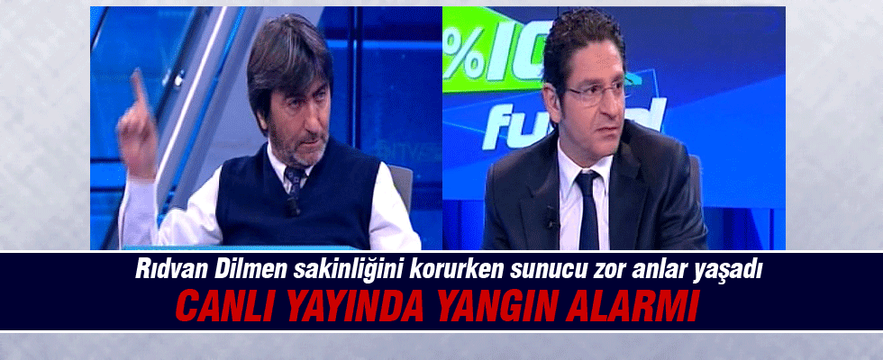 Güntekin Onay ve Rıdvan Dilmen'e canlı yayında yangın şoku