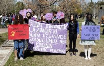 ATATÜRKÇÜ DÜŞÜNCE DERNEĞI - Mor Yüz, Yırtık Kıyafetli Ve Çocuk Gelinli Kadınlar Günü Kutlaması