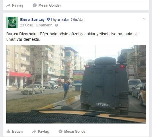 Şehidin paylaşımı duygulandırdı