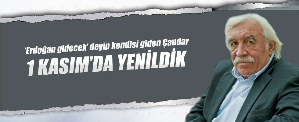 Cengiz Çandar'dan 1 Kasım seçimi itirafı!