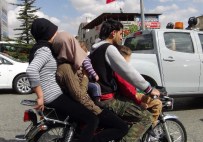 5 Kişilik Suriyeli Ailenin Motosiklet Üzerindeki Tehlikeli Yolculuğu