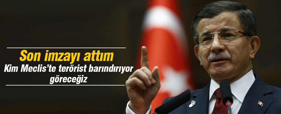 Başbakan Davutoğlu: İmzayı attım