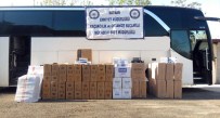 Yolcu Otobüsünde 58 Bin Paket Kaçak Sigara Ele Geçirildi