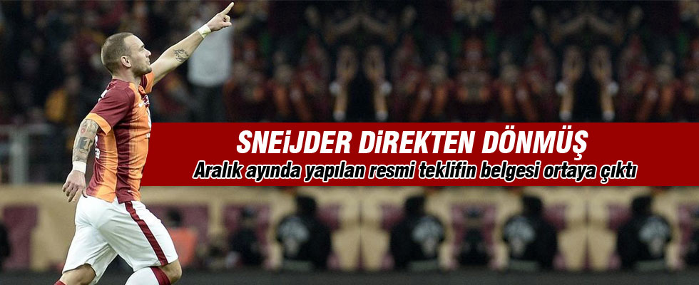 Wesley Sneijder'e resmi teklif yapıldığı ortaya çıktı