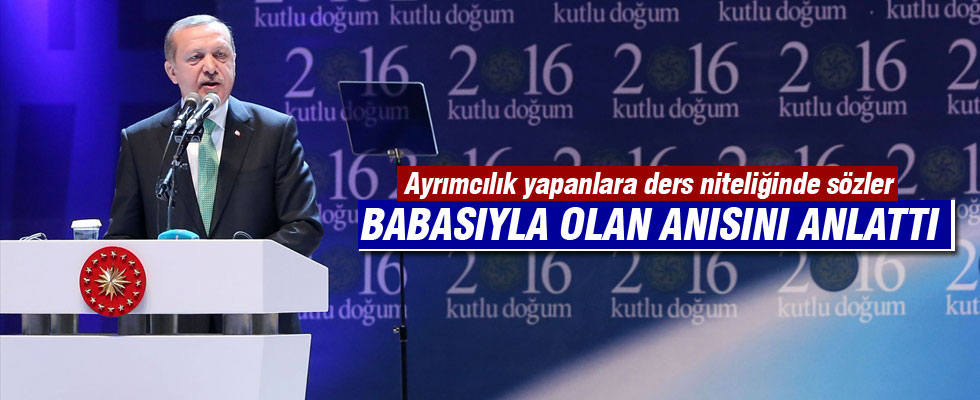 Erdoğan Kutlu Doğum programında konuştu