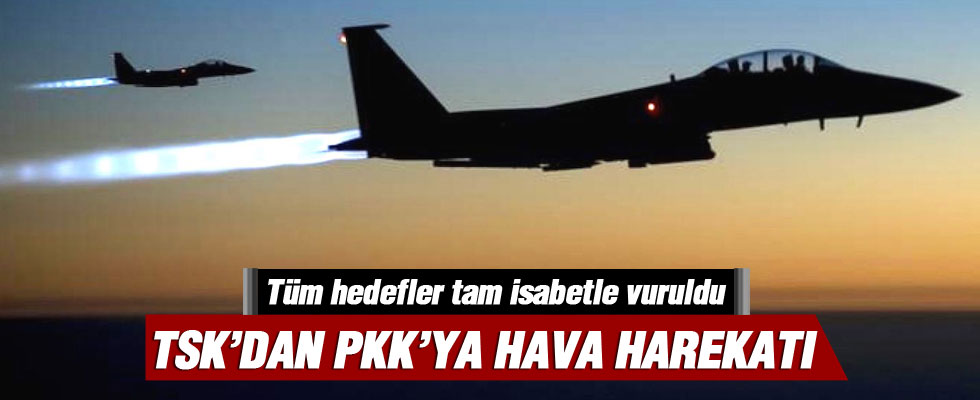 Uludere ve Dağlıca'da terör hedeflerine hava harekatı
