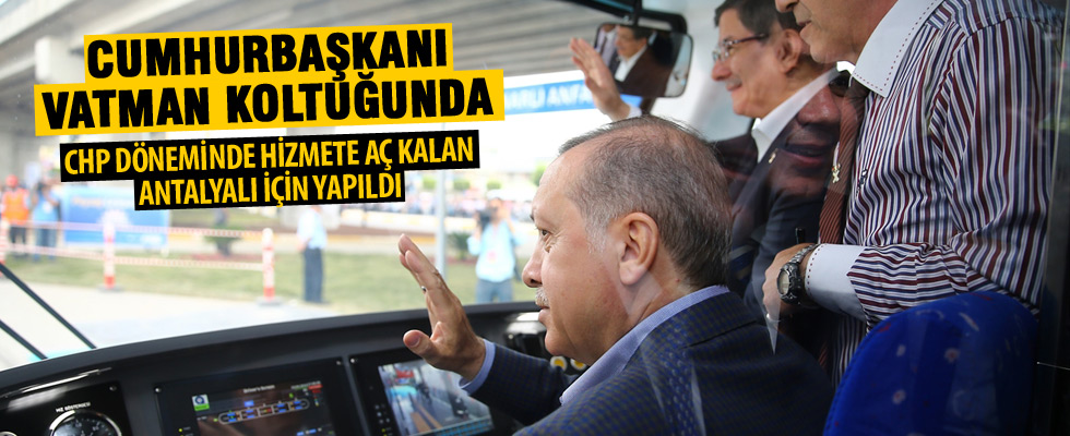 Cumhurbaşkanı Erdoğan tramvay kullandı