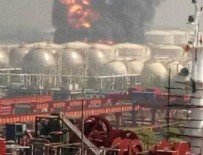 YANGıN YERI - Kimyasal tesiste büyük patlama! Alev alev yanıyor