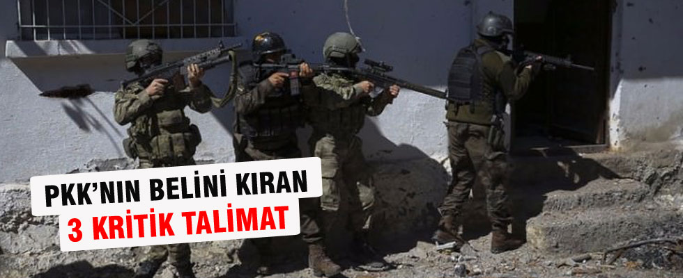 PKK'nın belini kıran 3 kritik talimat