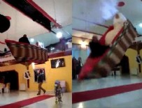 Gelin ve damat yere çakıldı