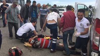 Tekirdağ'da Trafik Kazası Açıklaması 1 Yaralı