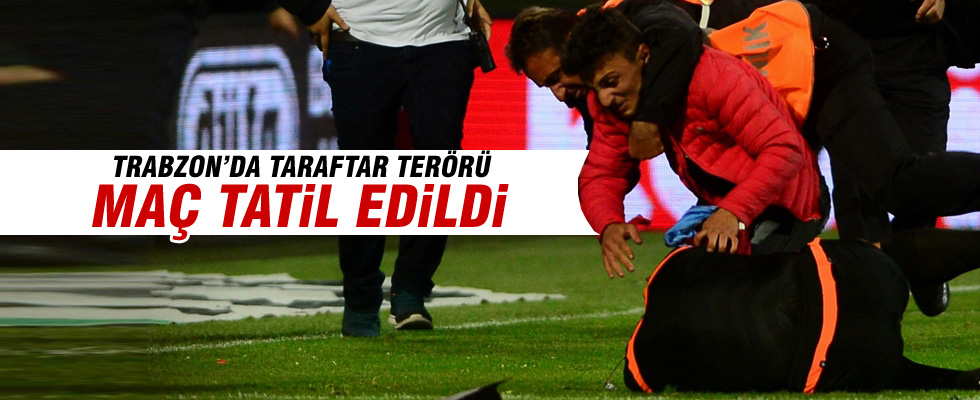 Trabzon'da maç tatil edildi