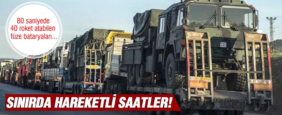 13 Tırlık askeri konvoy Kilis'e gitti