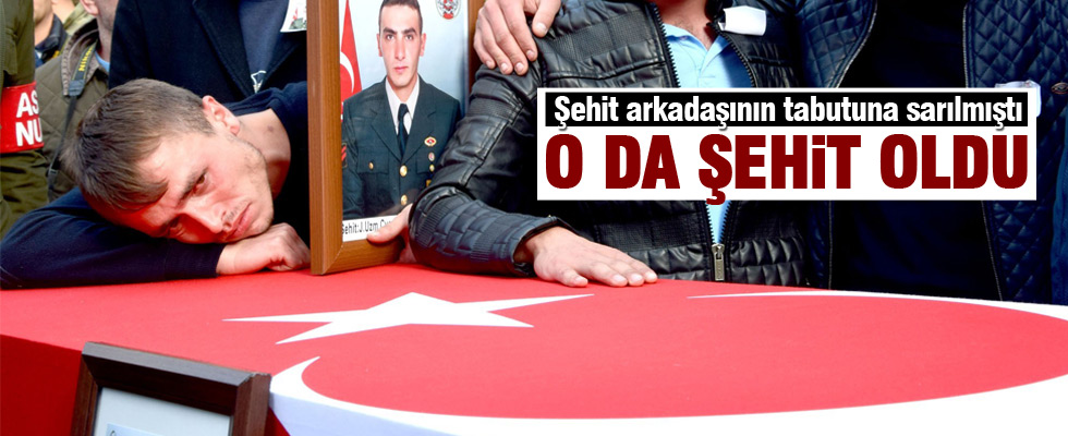 Şehit arkadaşının tabutuna sarılmıştı...
