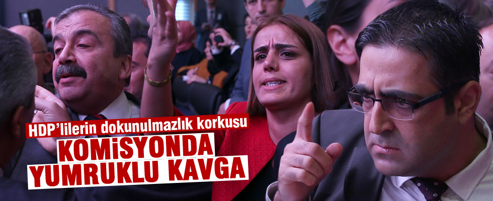 Anayasa Komisyonu'nda yumruklu kavga